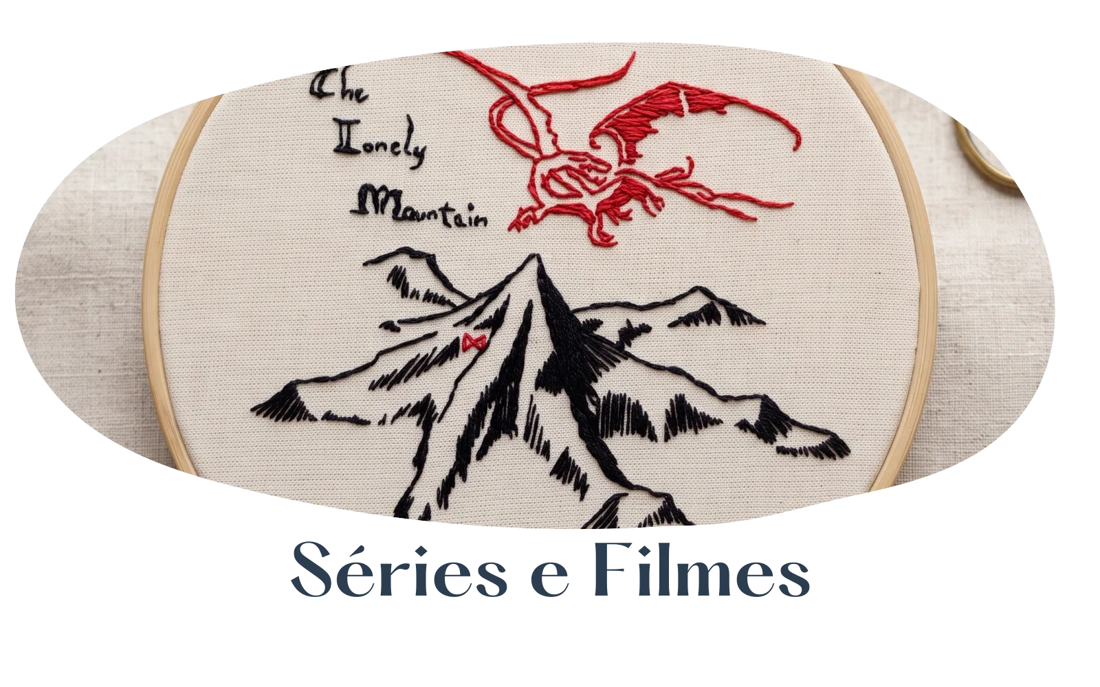 Bordado de série: A Montanha Solitária, de O Hobbit